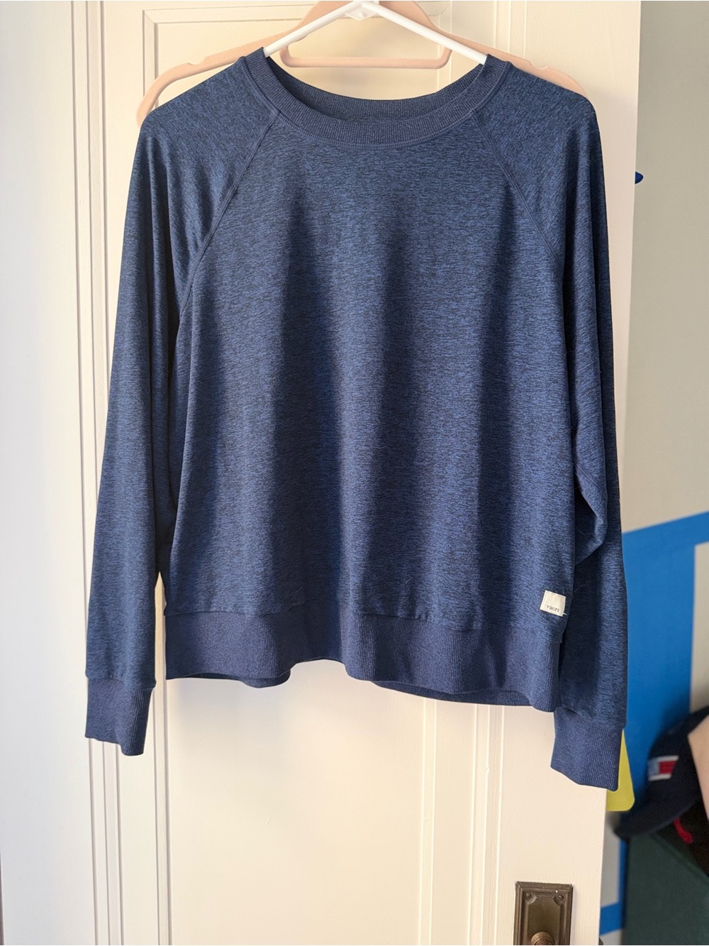 Vuori Navy Crewneck Long Sleeve Top